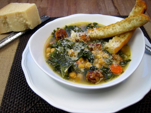 Kale Soup with Chickpeas and Sausage - Just the Tip