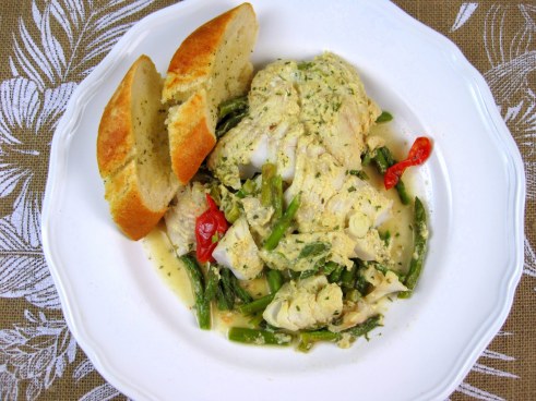 Tarragon Mustard Cream Fish and Veggie Foil Packets - Just the Tip